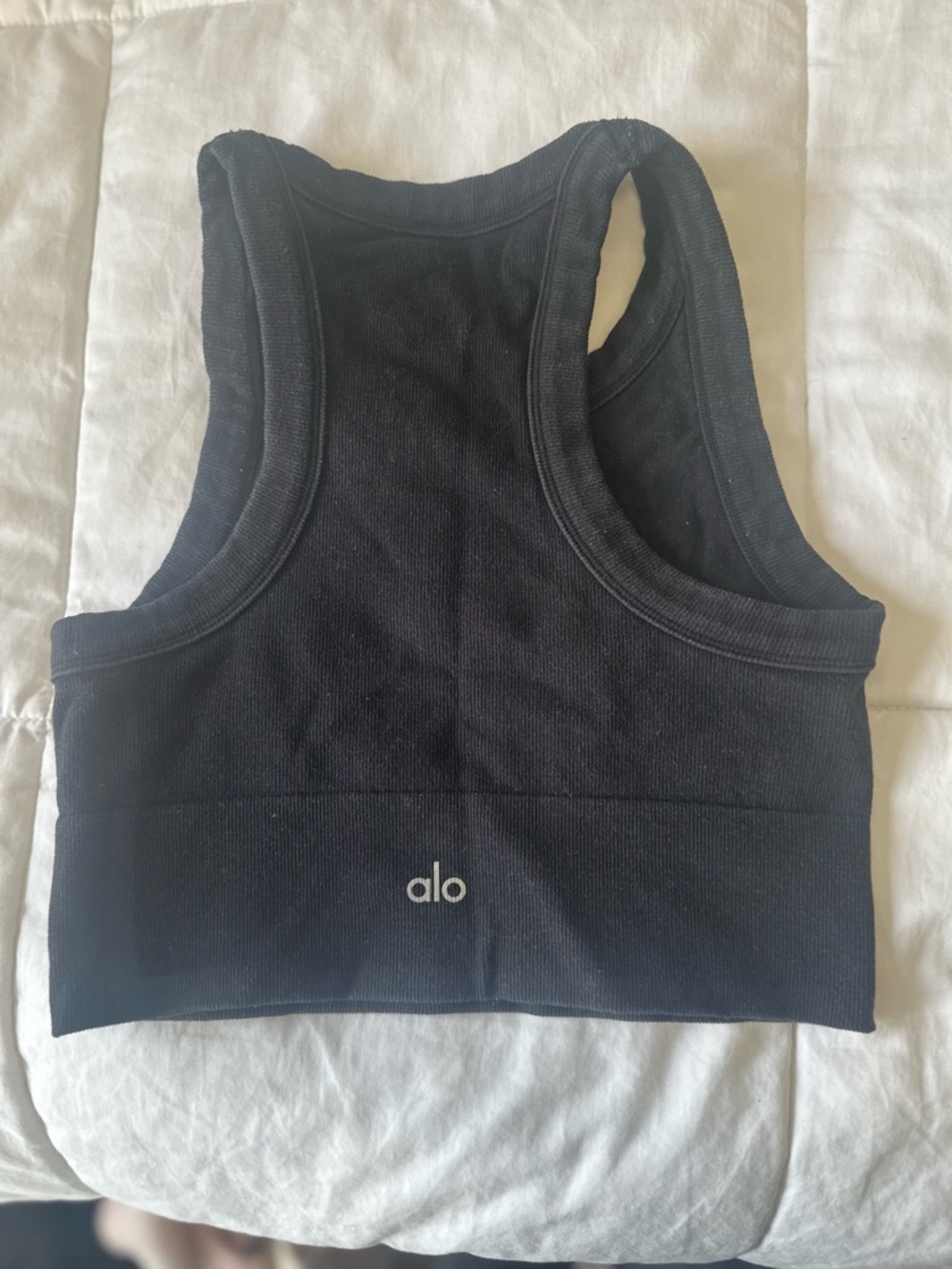 ALO Yoga Black Crewneck Top with Branded Tag